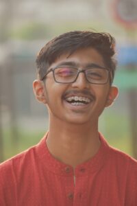 a person wearing glasses