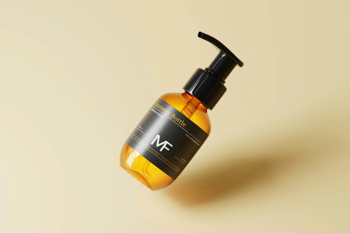 a bottle of liquid sitting on top of a table