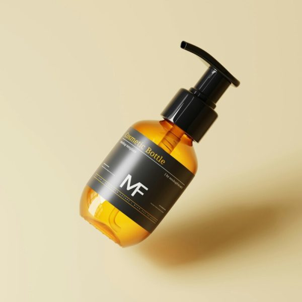 a bottle of liquid sitting on top of a table