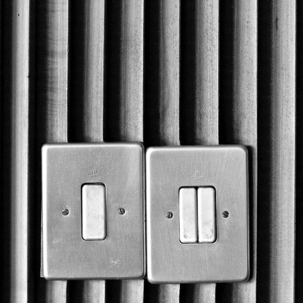 two gray switch panels